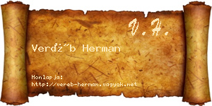 Veréb Herman névjegykártya
